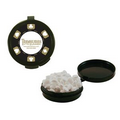 Black Hook-N-Go Plastic Pill Case w/ Sugar Free Micro Mints